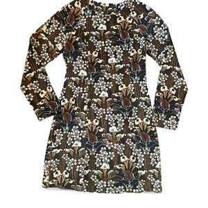 Molly Bracken Black and Brown Floral Lilly Pattern Dress Size Small